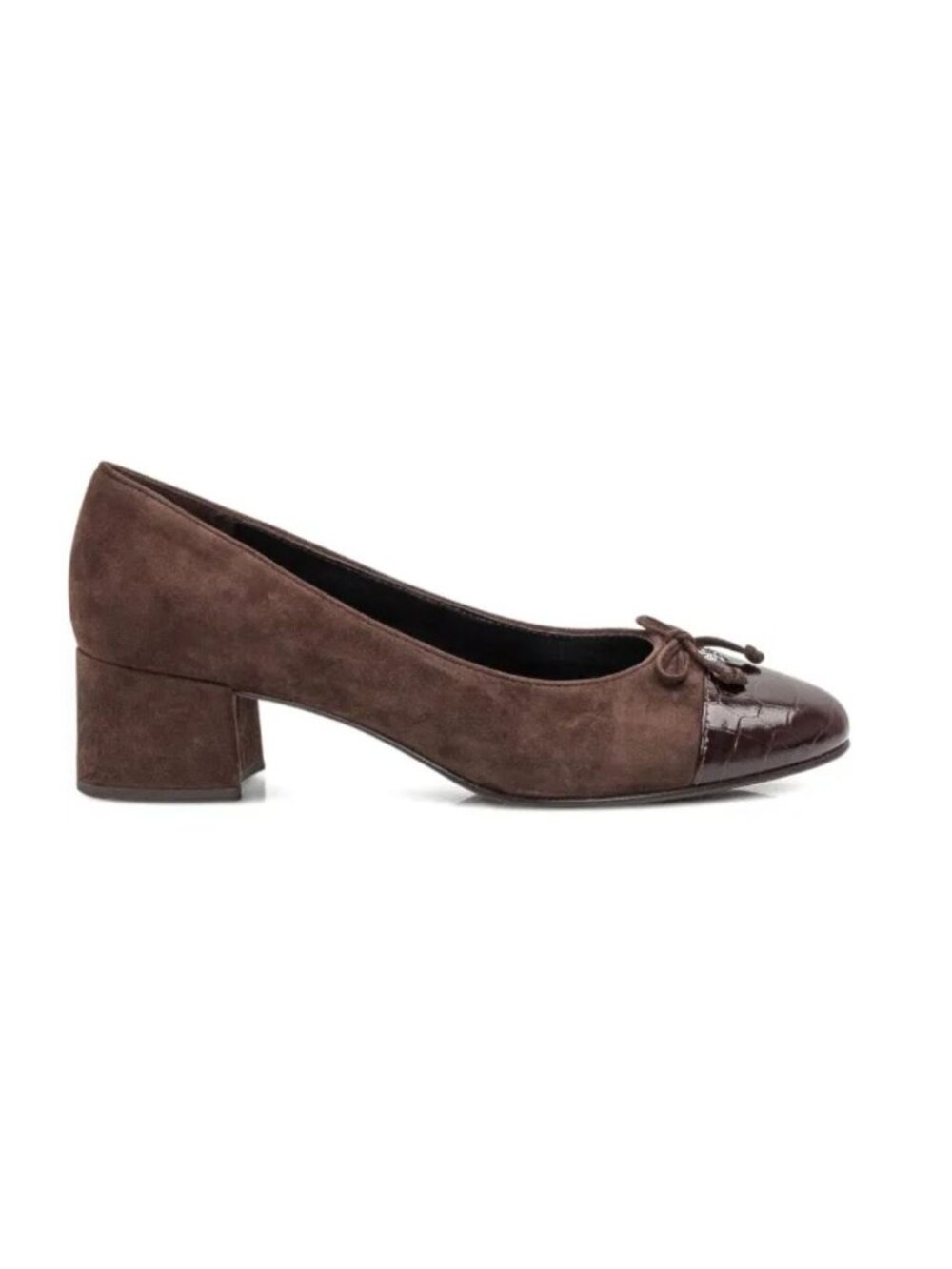 Tory Burch Cap Toe Heeled Pumps 45mm Brown Suede Size US 7.5 $582 [jb]